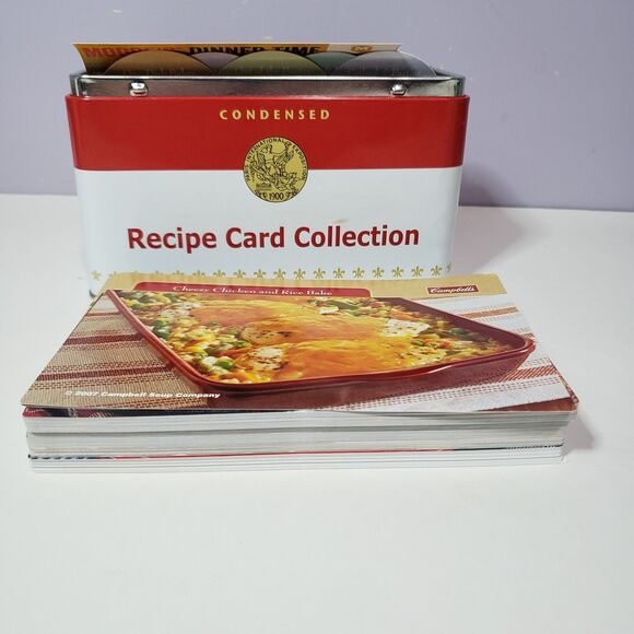 Campbell Condensed Soup Metal Tin Recipe Container /w Recipes  2011 - Picture 3 of 12